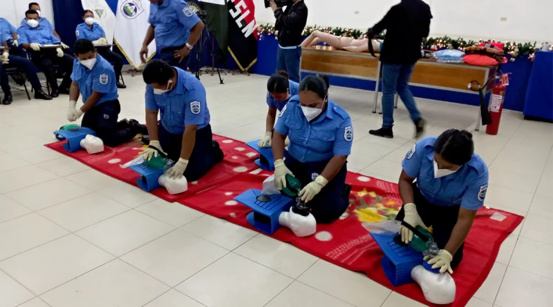 nicaragua, primeros auxilios, ministerio del interior, servidores publicos,