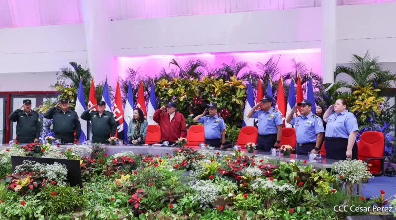 Nicaragua, video, policia nacional, cadetes, academia Leonel Rugama, acto