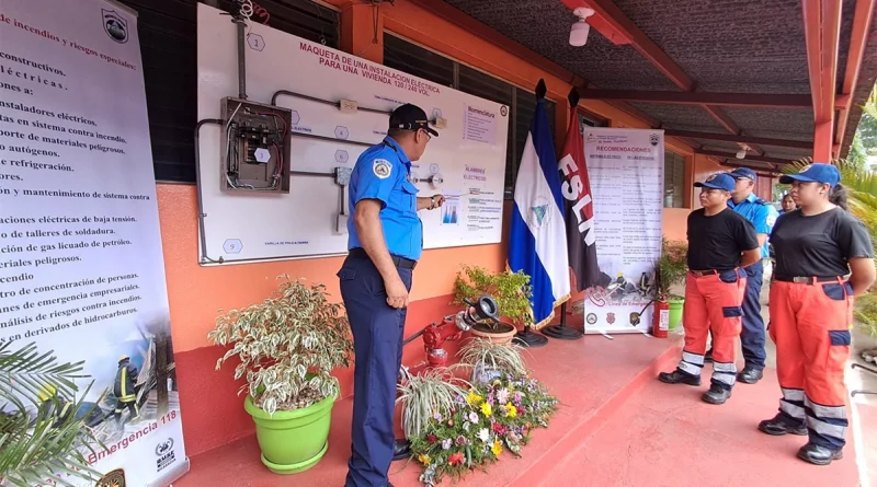 bomberos unidos, gobierno de nicaragua, prevencion de incendios, instalaciones electricas,