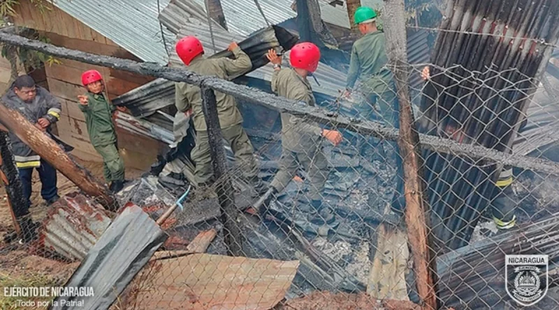 Ejército de Nicaragua, nicaragua, sofocación de incendio, nicaragüa, costa caribe norte,