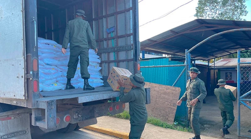 merienda escolar, siuna, nicaragua, ejercito de nicaragua, mined, alimentos