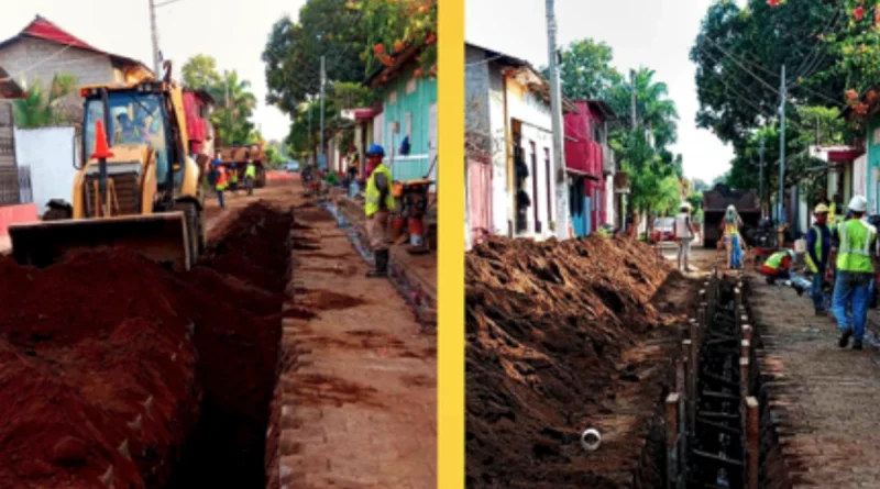 Nicaragua, chinandega, el viejo, obras de saneamiento