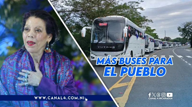 nicaragua, rosario murillo, buses, nuevo buses, buses chinos,