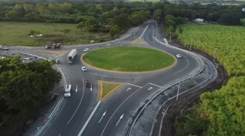 rotonda Ochomogo, Rivas, MTI, inaugura, Nicaragua, construcción, corredor mesoamericano sur, infraestructura vial,