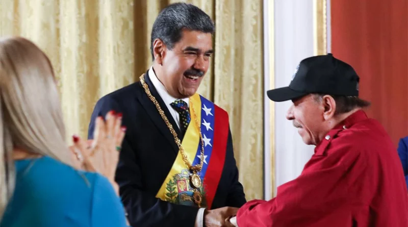 comandante daniel ortega, nicolas maduro, venezuela, nicaragua, caracas, acto de posicion,