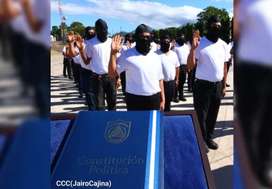 Policías voluntarios, Chinandega, seguridad, compromiso, seguridad al pueblo, juramento, miembros,