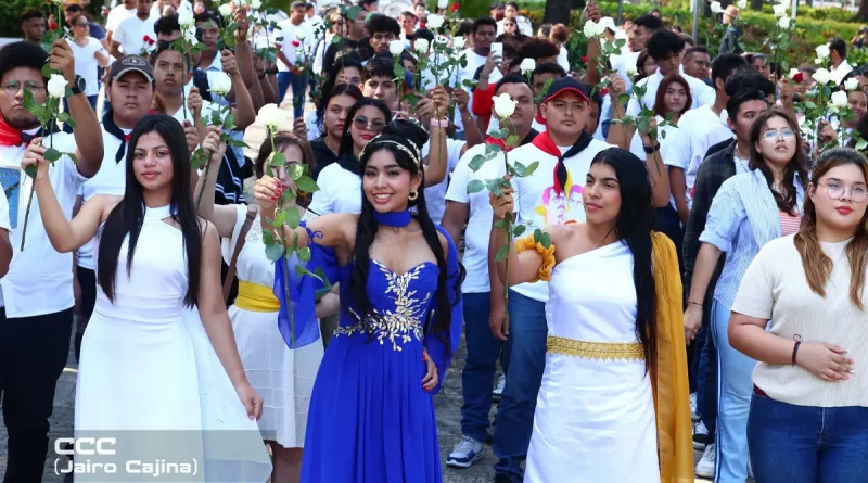 juventud sandinista, homenaje, Managua, principe de las letras castellanas, Rubén Darío, aniversario, paso a la inmortalidad,