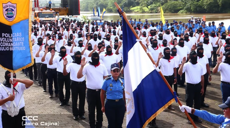 policia voluntaria, nicaragua, el rama, juramentacion, seguridad ciudadana, costa caribe,