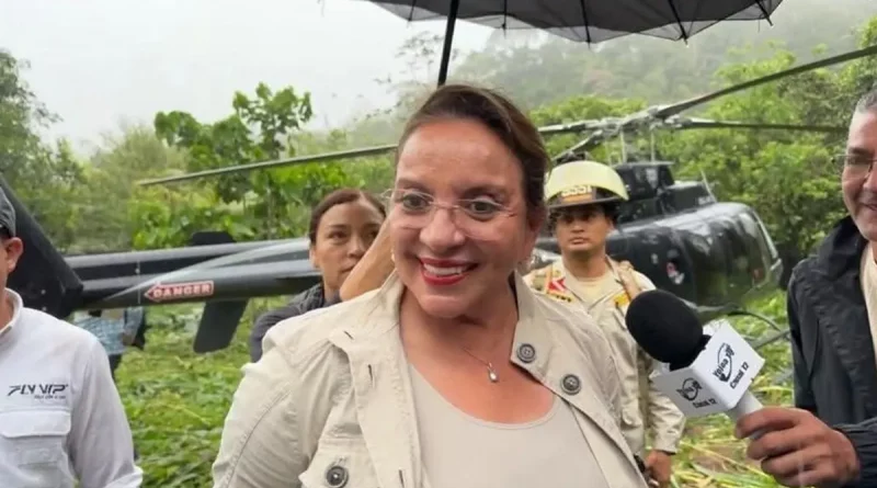 aterrizaje de emergencia, helicóptero, Presidenta de Honduras, Xiomara Castro, ilesa,