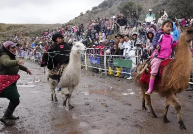 llamingada, Ecuador, carrera de llamas, tradición, único evento, Dia internacinoal de los humedales, niños,