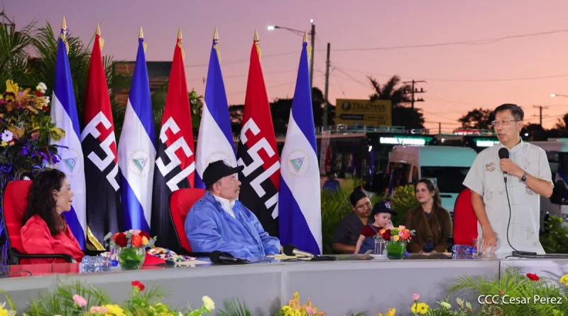 acto de entrega, día internacional de la mujer, buses nicaragua, china, buses chinos, managua, daniel ortega, rosario murillo, relaciones bilaterales