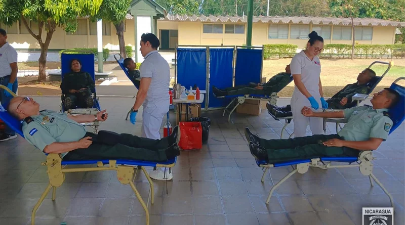 ejercito de nicaragua, jornada de donacion de sangre, managua, banco de sangre,