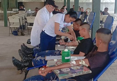 nicaragua, ejercito de nicaragua, donación voluntaria de sangre, jornada